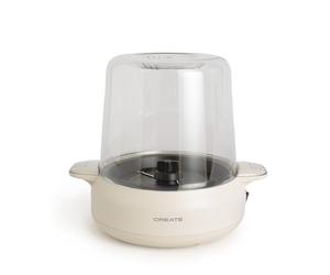 CREATE/POPCORN MAKER STUDIO/Machine à pop-corn avec option d'éclatement au beurree Blanc cassé/Facile à utiliser, jusqu'à 100g de maïs, popcorn en 5 min, popcorn sucré ou salé, 500W