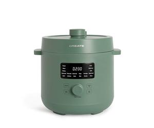 CREATE/PRESSURE COOKER STUDIO/Autocuiseur électrique multifonction programmable 6L vert sauge / 15 fonctions, minuterie 24h, revêtement céramique antiadhésif, valve de sécurité, 1200W
