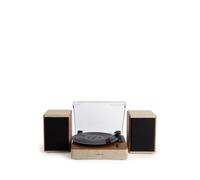 RECORD PLAYER PRO - Tourne-disque avec 2 haut-parleurs externes, Bluetooth et sortie RCA - Bois foncé