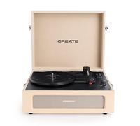 RECORD PLAYER RETRO - Platine Rétro Avec Lecteur/enregistreur Bluetooth, USB, SD, MicroSD Et Mp3 Sable