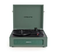 RECORD PLAYER RETRO - Platine rétro avec lecteur/enregistreur Bluetooth, USB, SD, MicroSD et Mp3 - Vert sauge