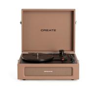 CREATE Record Player Retro/Tourne-disque rétro Moca/Design vintage, Bluetooth, USB, SD, MicroSD, MP3, son stéréo, 3 vitesses de lecture, pour tout type de vinyles
