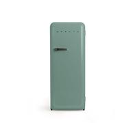 CREATE / RETRO FRIDGE 150 BLACK/Réfrigérateur vert sauge avec poignée noir et congélateur 281L / 102W, faible consommation, 150 cm, 3 étagères, régulateur de température, 60x60x150 cm