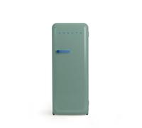 CREATE / RETRO FRIDGE 150 COBALTO/Réfrigérateur vert sauge avec poignée bleu cobalt et congélateur 281L / 102W, faible consommation, 150 cm, 3 étagères, régulateur de température, 60x60x150 cm