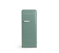 CREATE / RETRO FRIDGE 150 OFF WHITE/Réfrigérateur vert sauge avec poignée blanc cassé et congélateur 281L / 102W, faible consommation, 150 cm, 3 étagères, régulateur de température, 60x60x150 cm