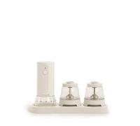 CREATE/SPICE GRINDER STUDIO PRO/Moulin électrique à épices blanc cassé/Deux contenants interchangeables, réglage de mouture, lames en céramique, corps en acier, 3,7W