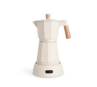 CREATE / THERA MOKA ELECTRIC/Cafetière italienne électrique blanc cassé/Fonction maintien au chaud, 300 ml, capacité 6 tasses, conserve la chaleur, base 360º, facile à nettoyer et sans BPA, 480W