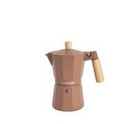 CREATE THERA MOKA RETRO/Cafetière italienne avec adaptateur pour induction moca, capacité de 6 tasses, aluminium, 350 ml, valve de sécurité, convient pour gaz, cuisinière électrique ou vitro