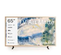 CREATE / TV Art Matte/Téléviseur Smart TV QLED 4K 65" Bois Clair/Écran antireflet, galerie d'art, Commande vocale, capteur de luminosité, Low Blue Light & Flicker Free, HDMI TM