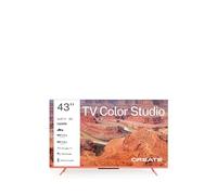 CREATE / TV Color Studio/Téléviseur Smart TV QLED 4K 43" Brique/Écran antireflet, Finition Mate, contrôle Vocal, capteur de luminosité, Dolby Atmos, Low Blue Light & Flicker Free, HDMI TM