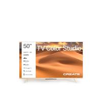 CREATE / TV Color Studio/Téléviseur Smart TV QLED 4K 50" Sable/Écran antireflet, Finition Mate, contrôle Vocal, capteur de luminosité, Dolby Atmos, Low Blue Light & Flicker Free, HDMI TM