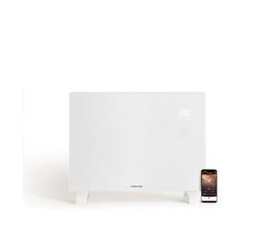 CREATE/WARM CRYSTAL 1500W / Convecteur électrique en verre Blanc/Avec WiFi, puissance réglable, minuterie 24 heures, écran tactile, silencieux, IP24