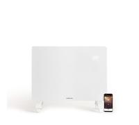 CREATE/WARM CRYSTAL 2000W / Convecteur électrique en verre avec WiFi et roues Blanc/Application, écran LED tactile, 2 puissances, installation murale ou au sol, basse consommation