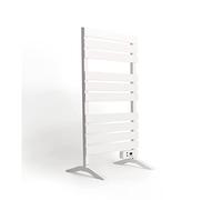 CREATE / Warm Towel 500W / Sèche-Serviettes électrique Blanc avec Pieds / 103x5x55 cm/pour Sol ou Mur, minuterie, écran LCD, Faible consommation, temporisateur