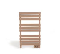 CREATE / Warm Towel 500W / Sèche-Serviettes électrique Moka / 96,9x5x55 cm/pour Sol ou Mur, minuterie, écran LCD, Faible consommation, temporisateur