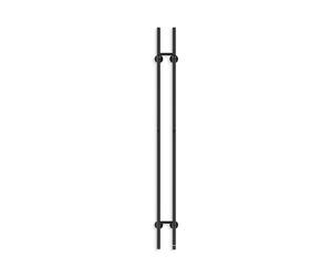 CREATE/Warm Towel Tube/Sèche-Serviettes électrique 2 Barres Noir/Design Vertical, 150x13 cm, 2 réglages de température, minuterie, Acier Inoxydable, 120W