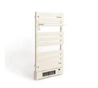 CREATE / WARMTOWEL Pro + Étagère/Porte-serviettes électrique avec chauffage et WiFi avec étagère 1 barre avec crochets Blanc cassé / 101 x 13 x 55 cm / 1500 W, 2 puissances