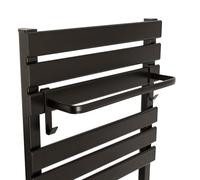 CREATE / WARMTOWEL Pro + Étagère/Radiateur Porte-Serviettes avec Chauffage et Wi-FI avec étagère 1 Barre avec Crochets Noir / 101x13x55 cm / 1500 W, 2 puissances