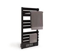 CREATE / WARMTOWEL Pro + ÉTAGÈRE/Radiateur Porte-Serviettes avec Chauffage et Wi-FI avec étagère 3 Barres et Crochet Noir / 101x13x55 cm / 1500 W, 2 puissances, pièces jusqu'à 12 m², Technologie PTC