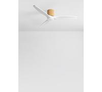 CREATE / WIND CALM CUSTOM WOVEN/Ventilateur de plafond avec éclairage, corde ocre, pales blanches avec télécommande / 40W, silencieux, fonction été-hiver, Ø132 cm, éclairage LED 3 températures