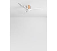 CREATE / WIND CALM CUSTOM WOVEN/Ventilateur de plafond avec lampe, corde blanche, noire et ocre, pales blanches avec télécommande / 40W, silencieux, fonction été - hiver, Ø132 cm, éclairage LED 3