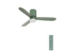 CREATE / WIND CALM SCULPT/Ventilateur de plafond avec lumière et télécommande vert sauge / 40W, Silencieux, 6 vitesses, Ø132 cm, programmable, fonction été-hiver, éclairage LED 3 températures