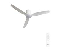 CREATE Ventilateur de plafond WIND CALM SLIM LIGHT silencieux 40W Ø132 cm 100 % bois Blanc G