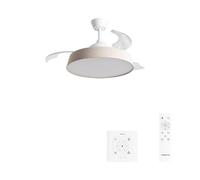 CREATE / WIND CLEAR CONTOUR/Ventilateur de plafond avec éclairage naturel avec contrôleur mural et télécommande / 40 W, minuterie, Ø 107 cm, pales rétractables, 3 intensités lumineuses