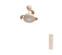 CREATE / WIND CLEAR CUP/Ventilateur de plafond avec lumière sable avec télécommande / 40W Silencieux Ø55 cm pales rétractables lumière LED 3 températures minuterie fonction été-hiver