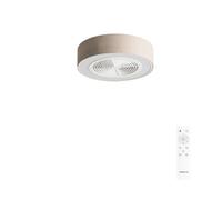 CREATE / WIND CLEAR EASY S/Ventilateur de plafond pales cachées lin naturel avec télécommande / 40W, Silencieux, Ø50 cm, lumière LED 3 temperatures, minuterie, fonction été-hiver