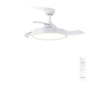 CREATE / WIND CLEAR M/Ventilateur de plafond avec lumière blanc avec télécommande / 40W, Ø108 cm, minuterie, pales rétractables, 3 températures de lumière, fonction été-hiver