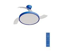 WIND CLEAR STUDIO - Ventilateur De Plafond 40W Silencieux Avec Pales Rétractables Et Lumière LED, Plusieurs Tailles Télécommande