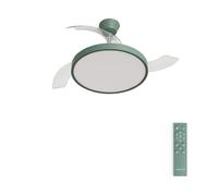 CREATE / WIND CLEAR STUDIO M/Ventilateur de plafond avec lumière vert sauge avec télécommande / 40W, Ø108 cm, 6 vitesses, pales rétractables, 3 températures de lumière, fonction été-hiver