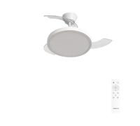 CREATE / WIND CLEAR STUDIO S/Ventilateur de plafond avec lumière blanc avec télécommande / 40W, Ø 91 cm, 6 vitesses, pales rétractables, 3 températures de lumière, fonction été-hiver