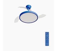 CREATE Ventilateur de plafond WIND CLEAR STUDIO 40W silencieux pales rétractables LED télécommande