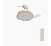 CREATE / WIND CLEAR STUDIO S/Ventilateur de plafond avec lumière sable avec télécommande / 40W, Ø 91 cm, 6 vitesses, pales rétractables, 3 températures de lumière, fonction été-hiver
