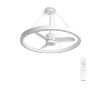 CREATE / WIND HALO/Ventilateur de plafond avec lumière et télécommande / 36W, Double lumière, Ø107 cm, programmable de 1 à 4h, 6 vitesses, lumière LED 3 températures, minuterie, fonction été-hiver