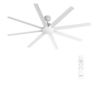 CREATE Ventilateur de plafond WIND INDUSTRIAL XXL – blanc, Ø183 cm, télécommande, silencieux