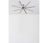 CREATE WIND INDUSTRIAL XXL / Ventilateur de plafond nickel avec télécommande, 40 W, silencieux, Ø183 cm, 6 vitesses, programmable, fonction été/hiver