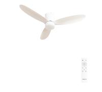 CREATE / WIND LITE/Ventilateur de plafond avec lumière blanc avec télécommande / 40W, Silencieux, Ø132 cm, 6 vitesses, programmable, fonction été-hiver, lumière LED 3 températures