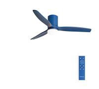 CREATE / WINDCALM M/Ventilateur de plafond ABS avec lumière bleu cobalt et télécommande / 40W, Minuterie, Ø132 cm, 6 vitesses, 3 températures de lumière, fonction été-hiver