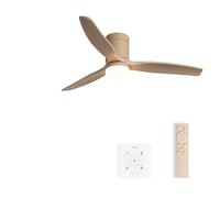 CREATE / WINDCALM M/Ventilateur de plafond ABS avec lumière sable, pales avec contrôleur et télécommande / 40W, Minuterie Ø132 cm, 6 vitesses, 3 températures de lumière, fonction été-hiver