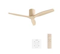 CREATE / WINDCALM M/Ventilateur de plafond ABS couleur sable avec contrôleur et télécommande / 40W, Minuterie Ø132 cm, 6 vitesses, fonction été-hiver