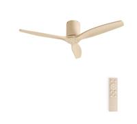 CREATE / WINDCALM M/Ventilateur de plafond ABS couleur sable avec télécommande / 40W, Silencieux, Ø132 cm, 6 vitesses, minuterie, fonction été-hiver