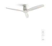 CREATE / WINDCALM NATURAL WOOD M/Ventilateur de plafond blanc avec télécommande / 40W, Minuterie, Ø132 cm, silencieux, 6 vitesses, fonction été-hiver