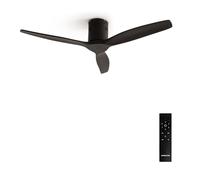 CREATE / WINDCALM NATURAL WOOD M/Ventilateur de plafond noir avec télécommande / 40W, Minuterie, Ø132 cm, silencieux, 6 vitesses, fonction été-hiver