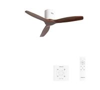 Ventilateur de plafond en bois - CREATE - Silencieux 40W - Éclairage LED 18W - 3 températures de couleur