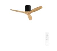 WIND CALM NATURAL WOOD - Ventilateur De Plafond 40W Silencieux 100% Bois Sans Lumière
