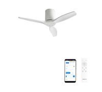 CREATE / WINDCALM S/Ventilateur de plafond ABS blanc avec Wifi et télécommande / 40W, Silencieux, Ø112 cm, 6 vitesses, minuterie, fonction été-hiver