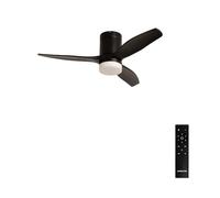CREATE Ventilateur de plafond WINDCALM S – 40W Ø112cm 6 vit. 3 temp. lumière tél. été-hiver noir